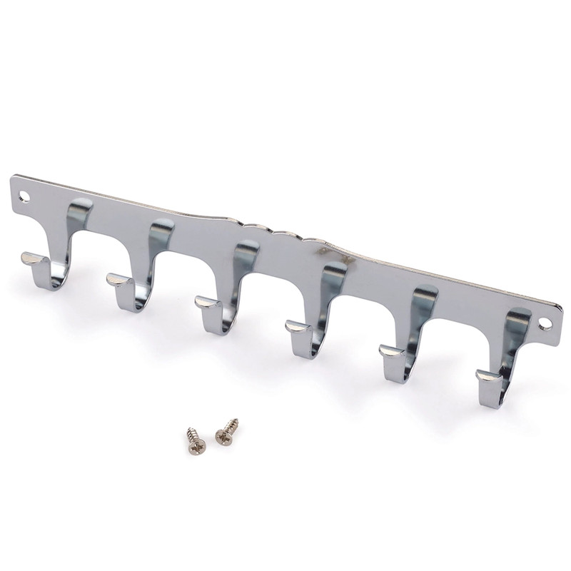 6-Hook Strip - Nickel Plated